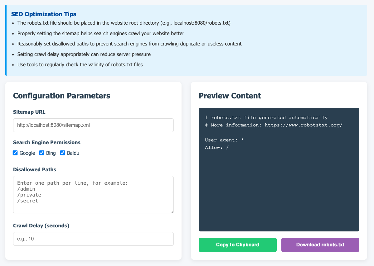 Using AI Programming to Implement a robots.txt File Generator
