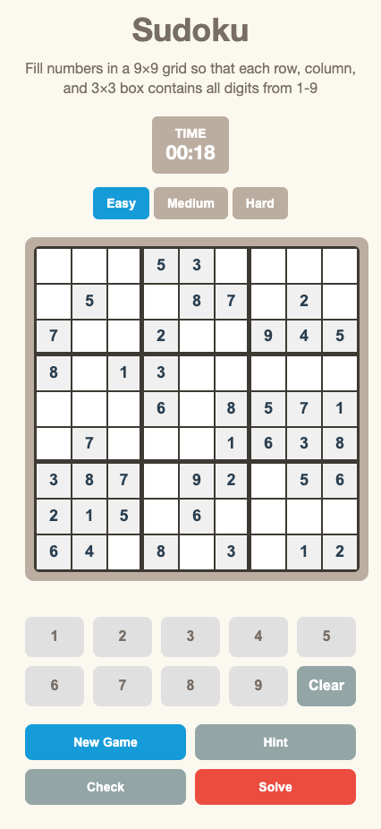Sudoku Game Version 2